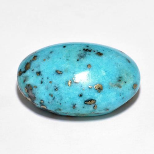 Turquesa turquesa natural 19,82ct, corte oval, opaco