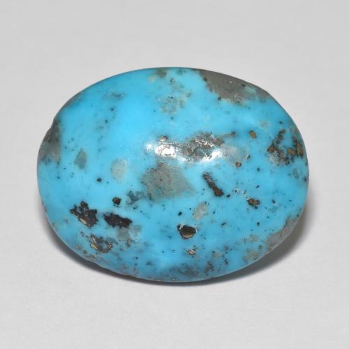 Turquesa turquesa natural 13,04ct, corte oval, opaco