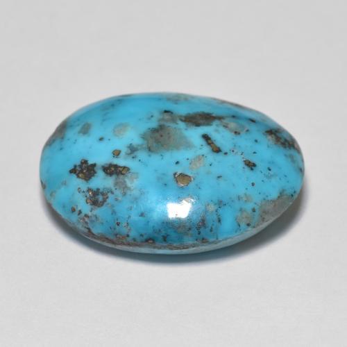 Turquesa turquesa natural 13,04ct, corte oval, opaco