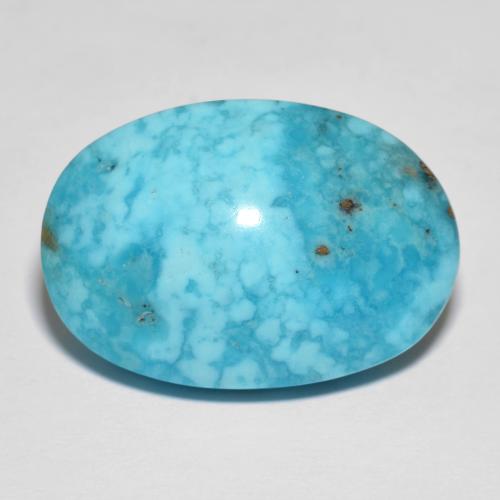 Turquesa turquesa natural 19,93ct, corte oval, opaco