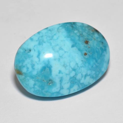 Turquesa turquesa natural 19,93ct, corte oval, opaco