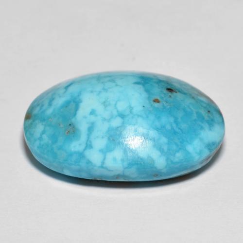 Turquesa turquesa natural 19,93ct, corte oval, opaco