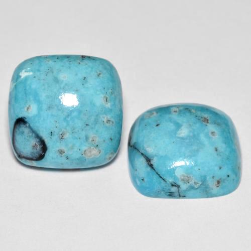 Pedras preciosas de turquesa turquesa natural de 12,15 ct, almofada cortada, opaco