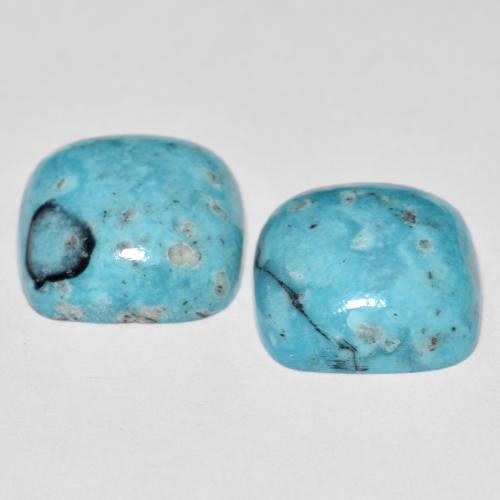 Pedras preciosas de turquesa turquesa natural de 12,15 ct, almofada cortada, opaco