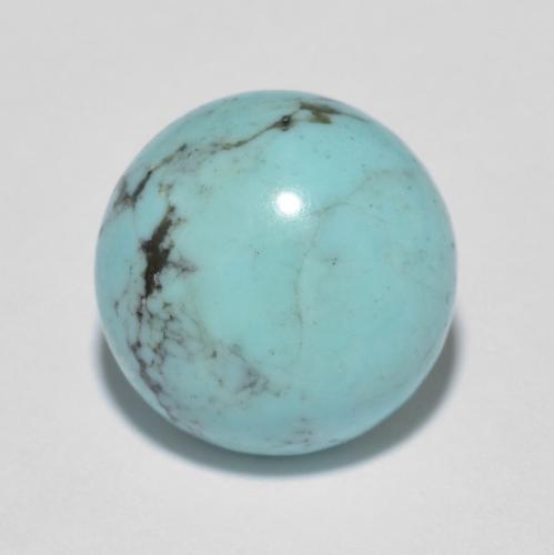 Turquesa Azul claro verde Natural 3.76ct, Corte Redondo, Opaco