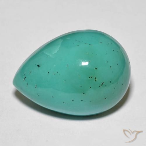 Turquesa turquesa natural 19,94ct, formato de pêra, opaco