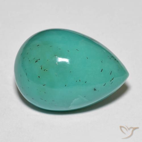 Turquesa turquesa natural 19,94ct, formato de pêra, opaco