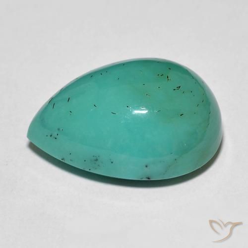 Turquesa turquesa natural 19,94ct, formato de pêra, opaco