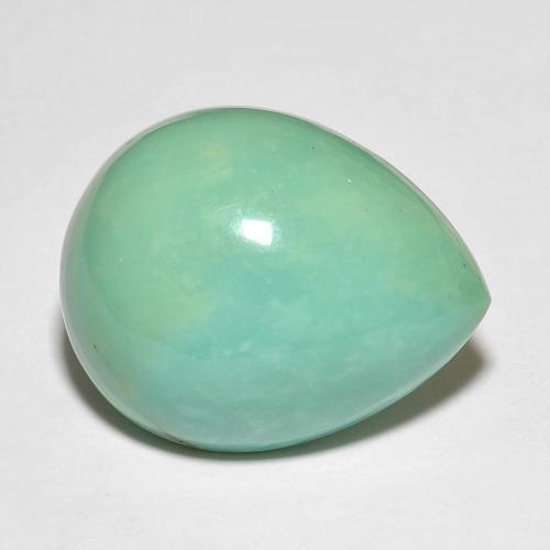 Turquesa turquesa natural 15,29ct, formato de pêra, opaco