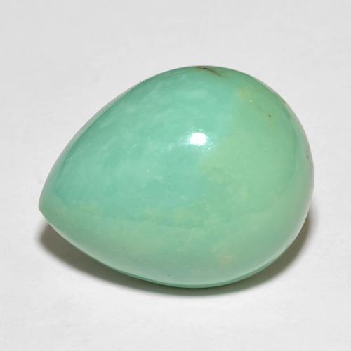 Turquesa turquesa natural 15,29ct, formato de pêra, opaco