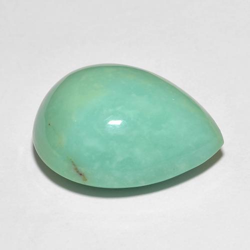 Turquesa turquesa natural 15,29ct, formato de pêra, opaco