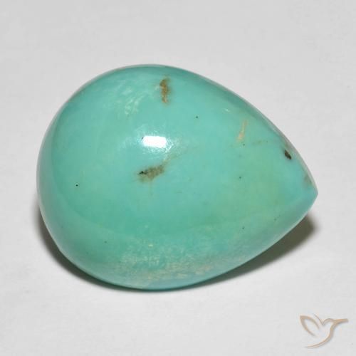 Turquesa turquesa natural 11,65ct, formato de pêra, opaco