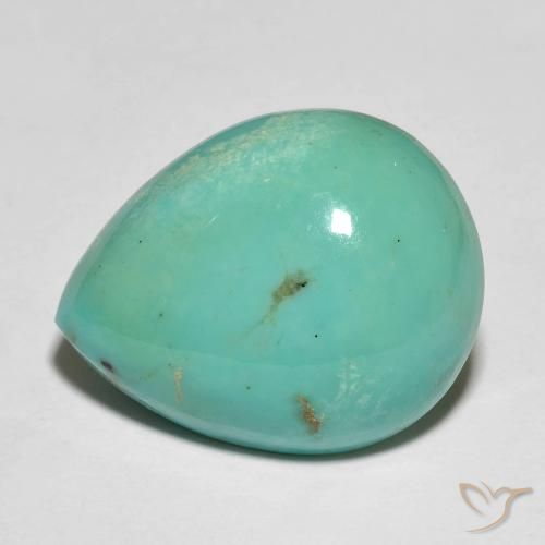 Turquesa turquesa natural 11,65ct, formato de pêra, opaco