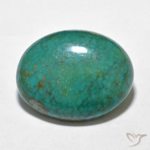 Turquesa turquesa natural 9,91ct, corte oval, opaco