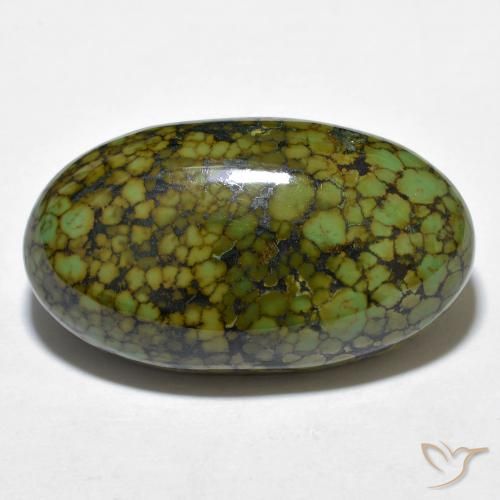 21.28ct Natural Maçã verde Turquesa, oval, Opaco