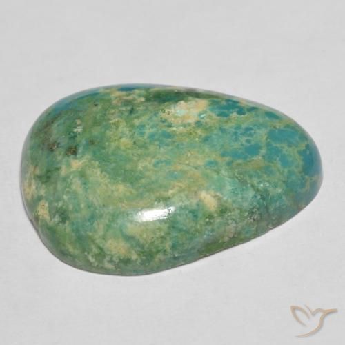 Turquesa Verde azul claro médio Natural 14.63ct, Trilhão, Opaco