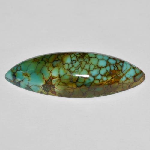 Turquesa multicolorido natural 11,50ct, marquise, opaco
