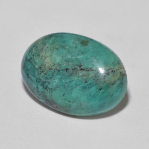 Turquesa turquesa natural 4,08ct, corte oval, opaco