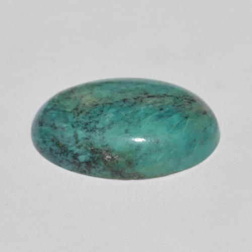 Turquesa turquesa natural 4,08ct, corte oval, opaco