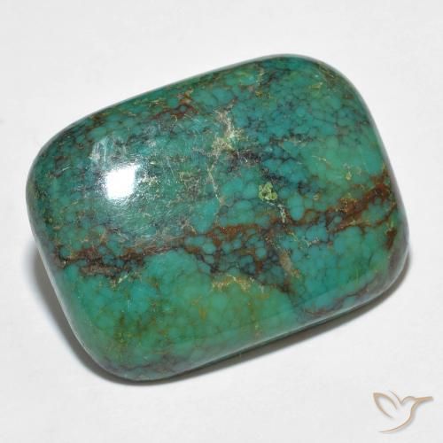 13.24ct Natural Bluish Green Turquoise, Cushion, Opaque