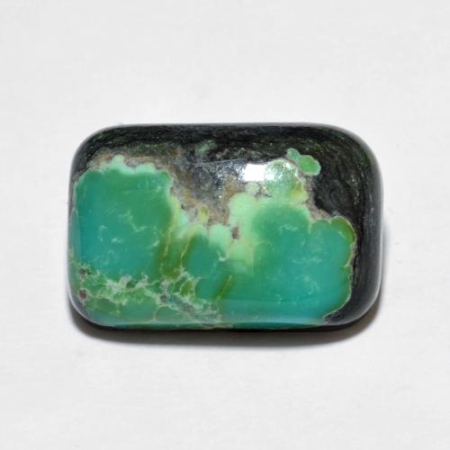 Turquesa multicolorido natural 5,93ct, almofada cortada, opaco