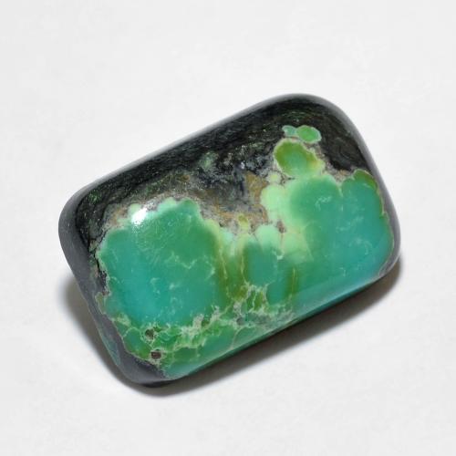 Turquesa multicolorido natural 5,93ct, almofada cortada, opaco
