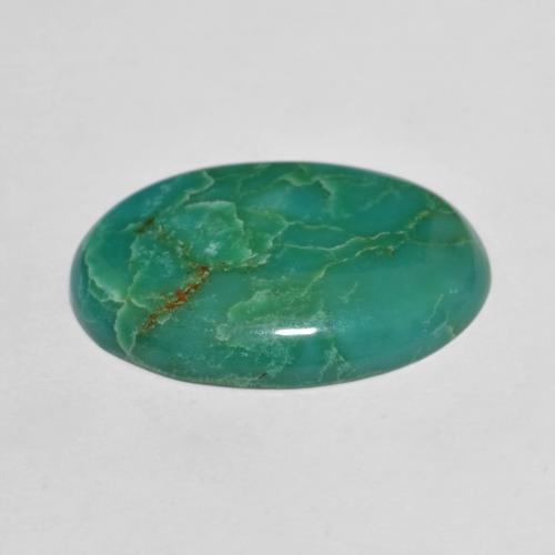 Turquesa Verde Espuma do Mar Natural 9.98ct, Corte Oval, Opaco