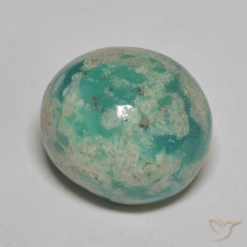 Turquesa Verde azulado médio Natural 9.80ct, oval, Opaco