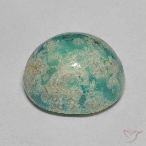 Turquesa Verde azulado médio Natural 9.80ct, oval, Opaco