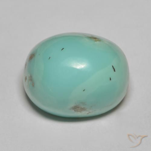 Turquesa Azul claro verde Natural 18.01ct, Corte Oval, Opaco