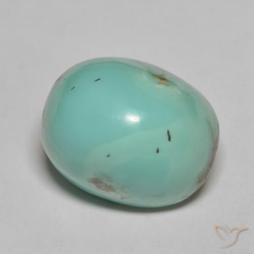 Turquesa Azul claro verde Natural 18.01ct, Corte Oval, Opaco