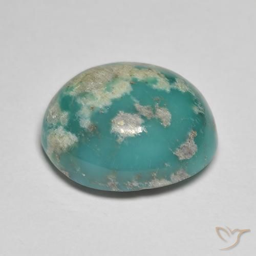 Turquesa Teal Claro Natural 11.33ct, oval, Opaco