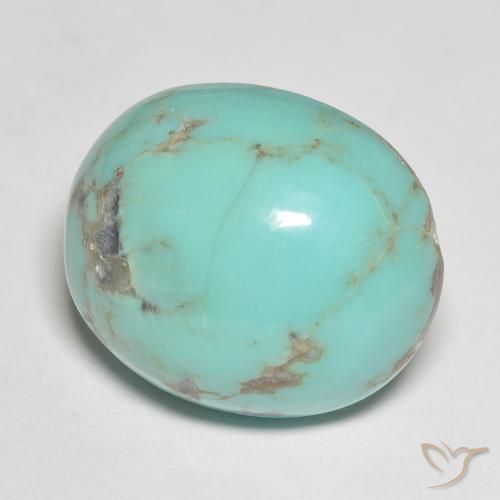 Turquesa Verde Espuma do Mar Natural 18.55ct, oval, Opaco
