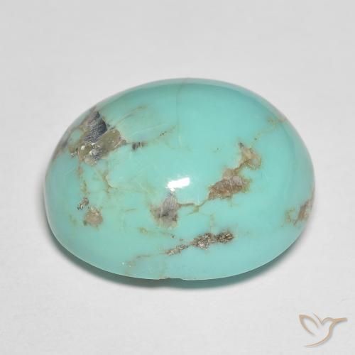 Turquesa Verde Espuma do Mar Natural 18.55ct, oval, Opaco