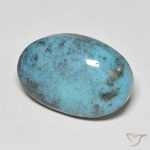 Turquesa Azul-esverdeado Natural 13.55ct, oval, Opaco