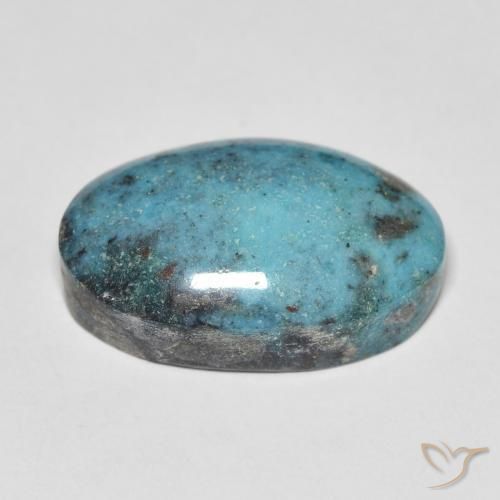 Turquesa Azul-esverdeado Natural 13.55ct, oval, Opaco