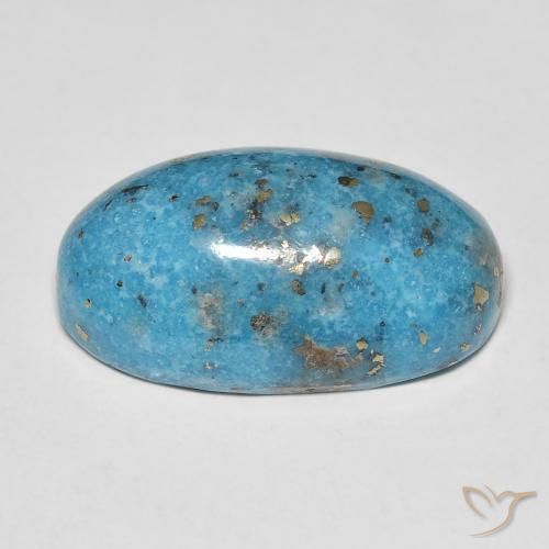 Turquesa Cerceta Natural 20.84ct, oval, Opaco