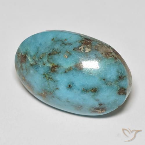 Turquesa Cerceta Natural 21.29ct, oval, Opaco