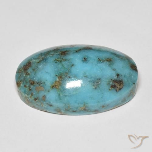 Turquesa Cerceta Natural 21.29ct, oval, Opaco