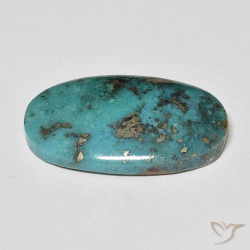 Turquesa Verde azulado Natural 21.59ct, oval, Opaco
