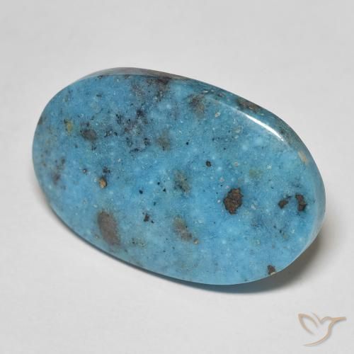 Turquesa Cerceta Natural 19.46ct, oval, Opaco