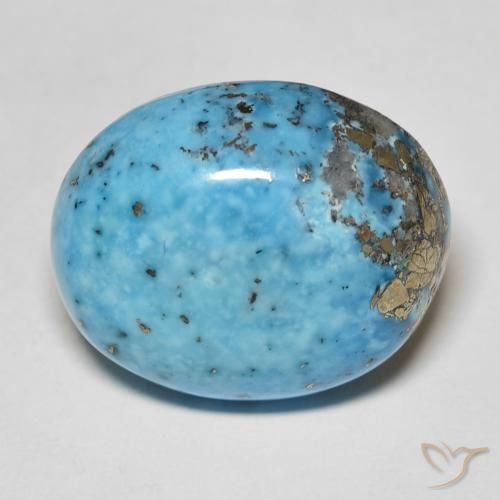 Turquesa turquesa natural 24,31ct, corte oval, opaco
