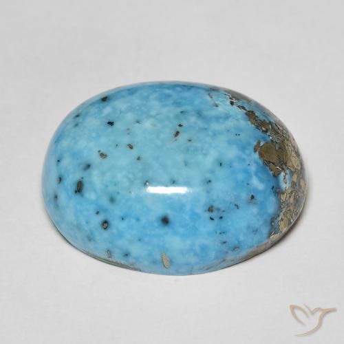 Turquesa turquesa natural 24,31ct, corte oval, opaco