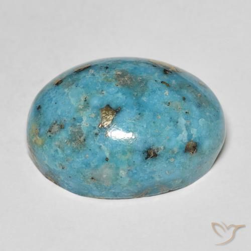 Turquesa Azul esverdeado escuro Natural 19.84ct, oval, Opaco