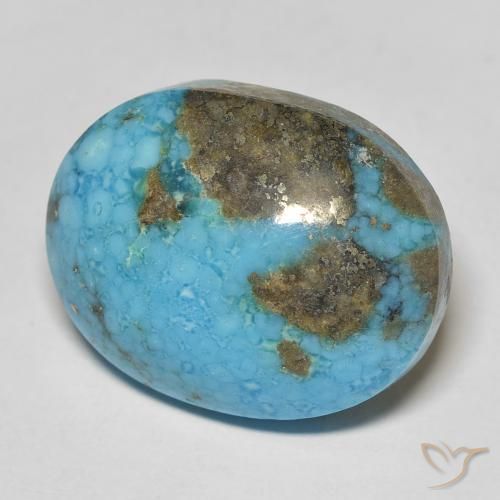 Turquesa Azul-esverdeado Natural 21.38ct, oval, Opaco