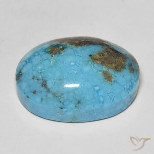 Turquesa Azul-esverdeado Natural 21.38ct, oval, Opaco