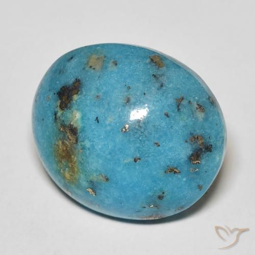 Turquesa Cerceta Natural 19.71ct, oval, Opaco