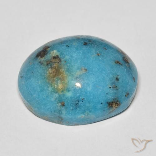 Turquesa Cerceta Natural 19.71ct, oval, Opaco