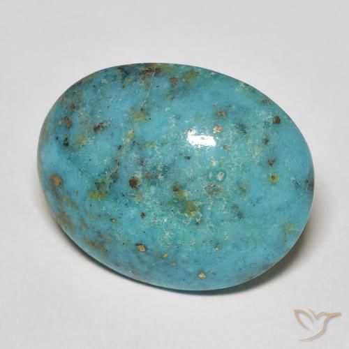 Turquesa Verde azulado Natural 20.24ct, oval, Opaco