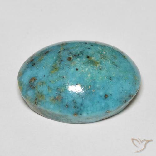 Turquesa Verde azulado Natural 20.24ct, oval, Opaco